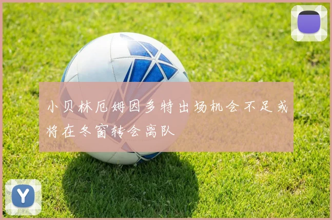 小贝林厄姆因多特出场机会不足或将在冬窗转会离队